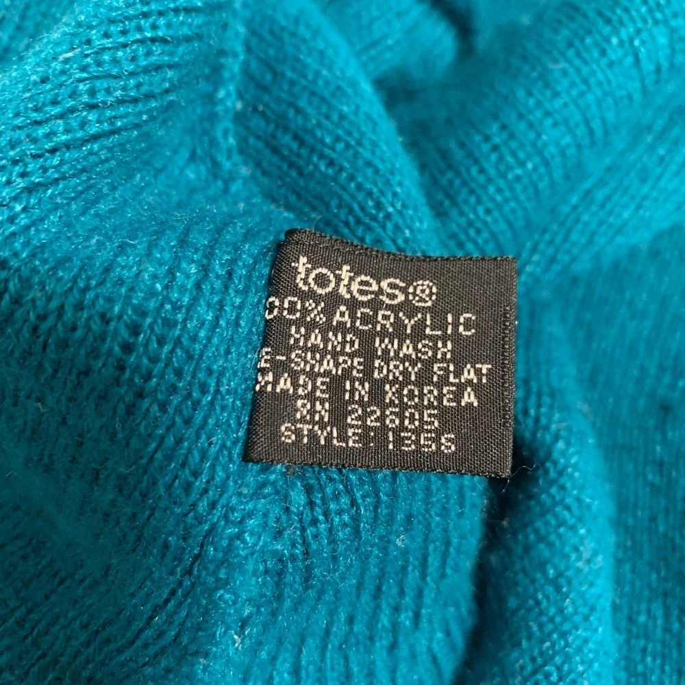 Totes Women's Rectangle Head Scarf‎ Snood  Teal Blue 16.5